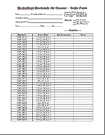 ENVIROSEPT ELECTRONIC AIR CLEANER- ORDER FORM